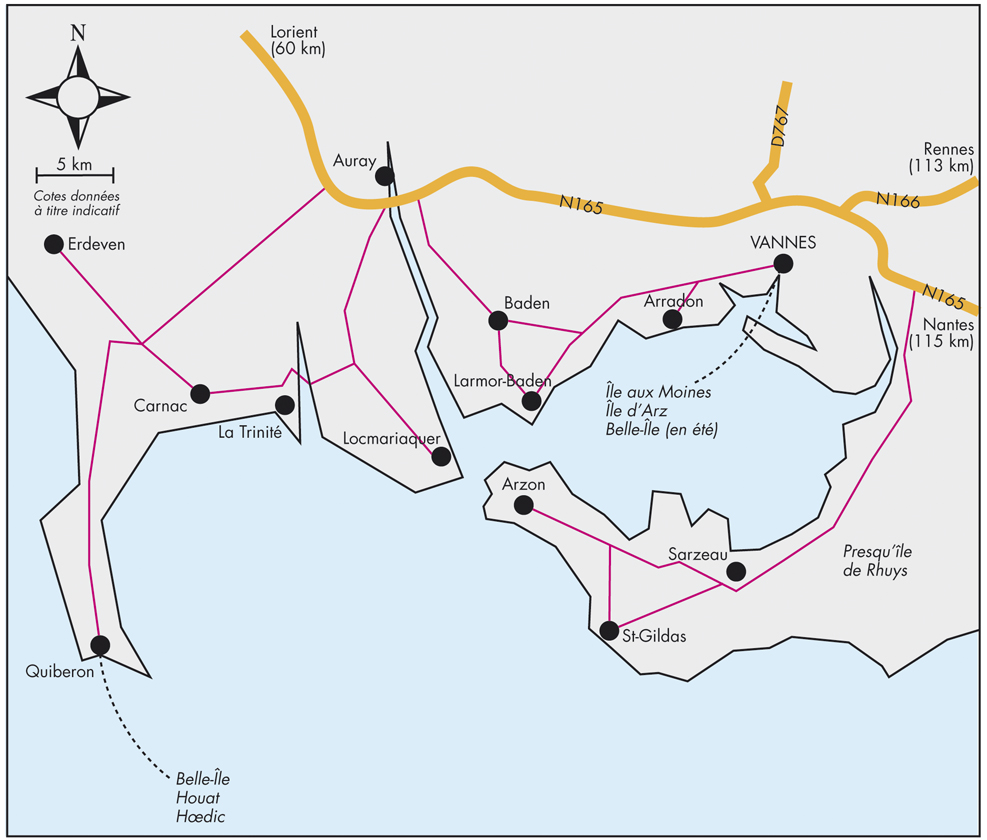 plan du golfe du Morbihan